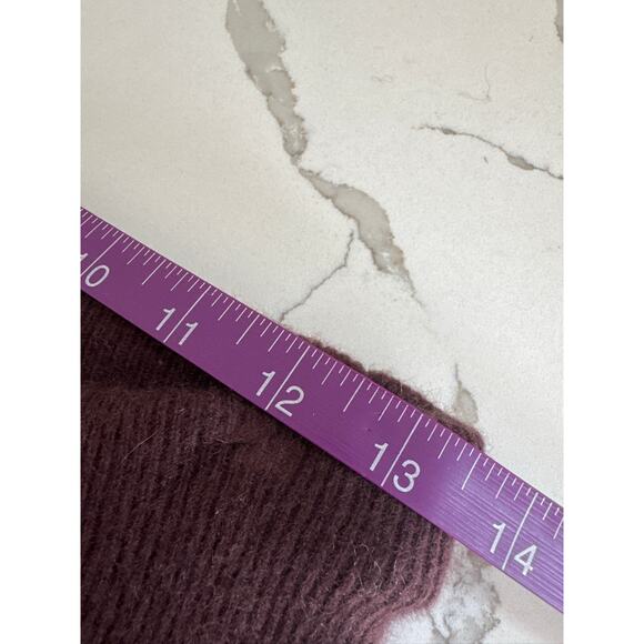 Garnet Hill Cashmere Blend Jogger Pants - Burgundy - Size S - Picture 6 of 7